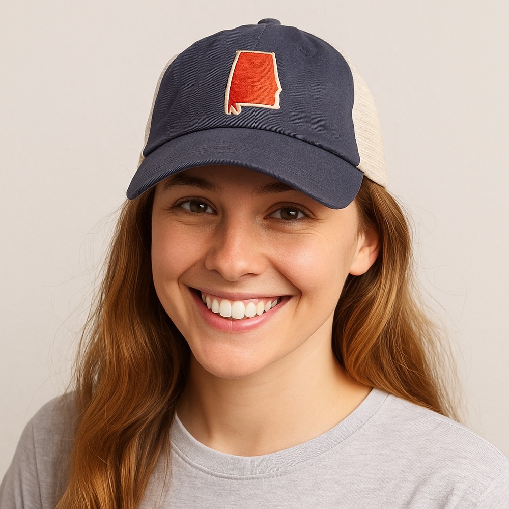 State Traditions Alabama Trucker Hat Navy, Orange & White Mesh Adjust Cap AR10